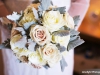 Bridal Bouquet Sahara and Mondial Roses with Dusty Miller