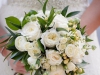 Bridal Bouquet of White Roses and Greenery