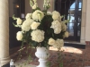 Urn with White Flowers on Loggia for Ceremony