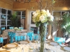 Wedding centerpieces in high and low styles