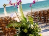 Tropical flower arrangement, beach wedding flowers