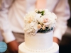 cake topper of hydrangea and roses
