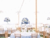 Tall Blue and White Wedding Centerpieces