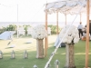 Entrance to Wedding Tent with Lanterns and Hydrangea