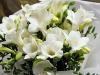 White freesia bridal bouquet