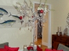 Six foot silver Christmas Tree with ornaments