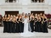 Bride with Bouquet and Bridesmaids with Single Calla Lilies