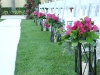 Lantern lined wedding aisle-garden wedding