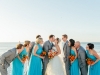 Beautiful Bridal Party of Oranges and Blues