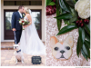 Wedding Couple with Dog and Dog Cookie Wedding Favors