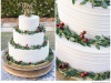 Wedding Cake with Hypericum Berries and Feather Eucalyptus