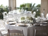 Hydrangea table setting, glass votives