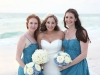 blue and white bridesmaid bouquets