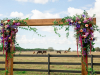 Natural Cedar Wedding Arch with Flowers