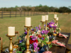 Floral Guest Table Centerpiece with Candles