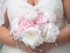 Close up of Bridal Bouquet Peonies and Roses
