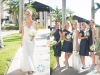 Bridesmaids in Navy with All-White Flowers