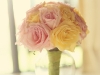 Bridal Bouquet with pink and yellow roses