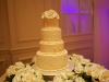 wedding cake with white roses