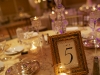 Table with numbers and candles