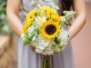 Garden Look Bridesmaids Bouquet with Sunflowers