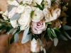 Gorgeous Garden Look Bouquet with Blush Roses, White O'hara Roses and Playa Blanca Roses, Ruscus, and Silver Dollar
