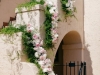 Garland of Bludh, Pink and Cream Flowers with Lots of Green Lining Staircase