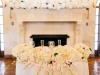 Sweetheart Table Edged in Blush, Cream Flowers which Trail Over Edge of Table