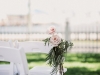 Blush Roses with Feather Eucalyptus on Chair