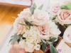 Bridesmaids Bouquets with Hydrangea, Blush Roses, Touch of Ruscus and Silver Dollar