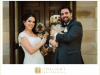 Bride and Groom with Ring Dogs!