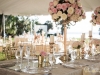 Head Table with Gold Candelabra and Flower and Candles Down Table