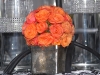 Mercury floral arrangement with rose pompadour balls