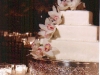 Cake with fresh orchids