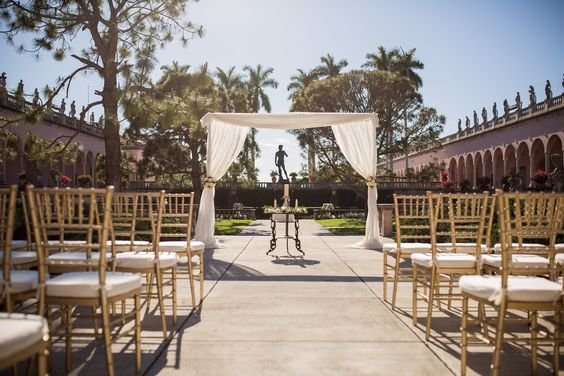 Wedding Ceremony Site with Draping
