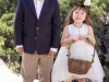 Flower Girl with Rose Hair Wreath and Ring Bearer