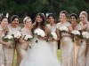 Bridal Party with Quick Sand and Cream Roses