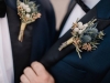 Close Up of Elegant Grooms Boutonniere