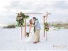 Tropical Bamboo Canopy with Bride and Groom
